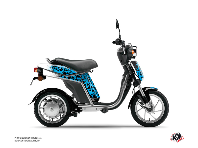 Yamaha Eco-3 Scooter Cosmic Graphic Kit Blue