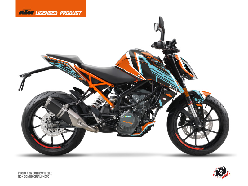 KTM Duke 125 Street Bike Crux Graphic Kit Orange Blue