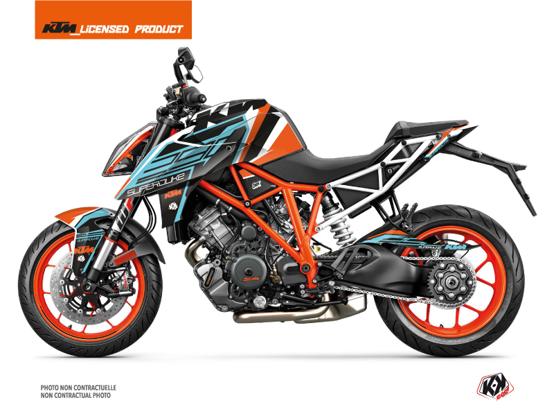 Kit Déco Moto Crux KTM Super Duke 1290 R Orange Bleu