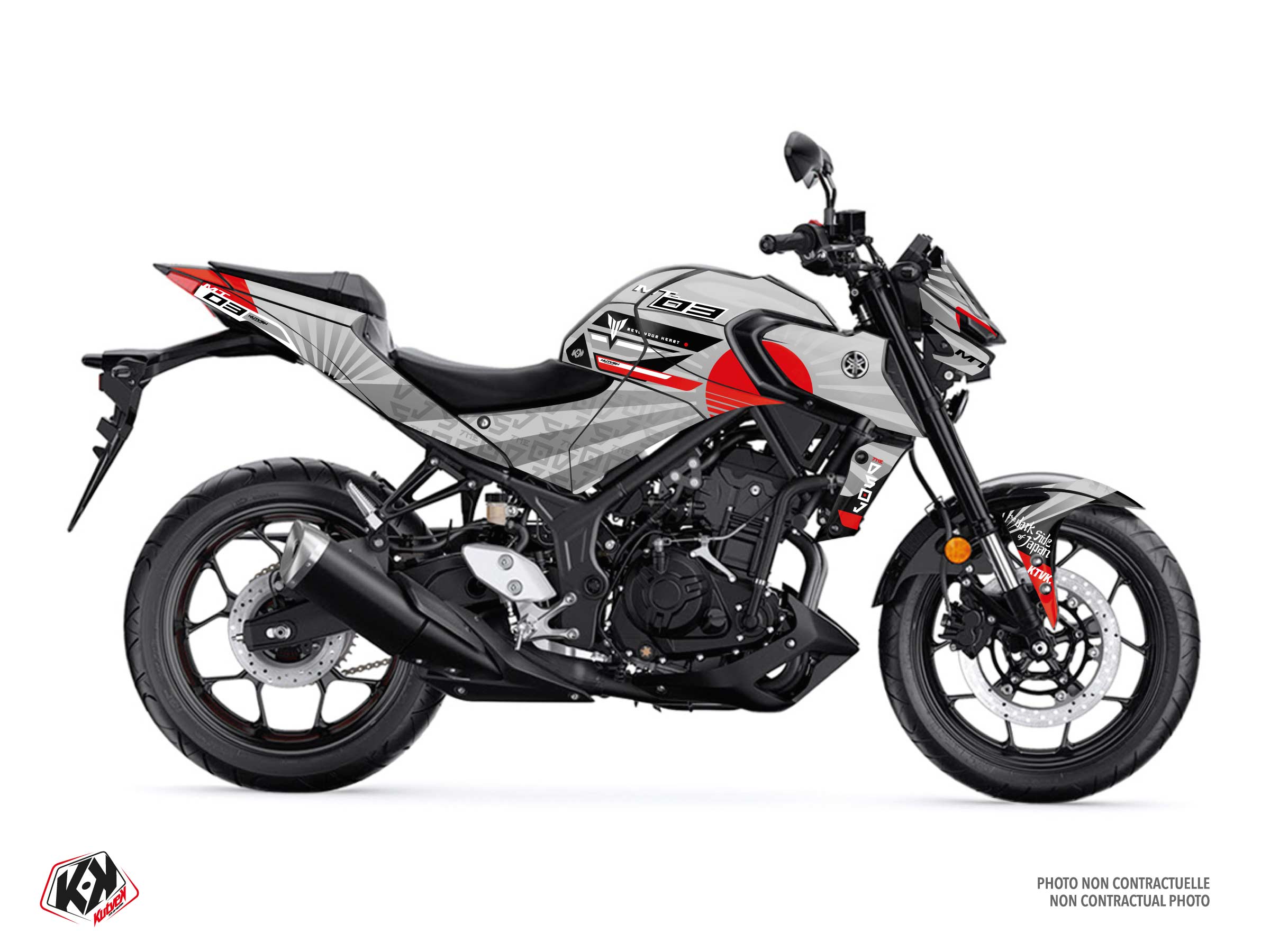 KIT DÉCO MOTO DARKSIDE YAMAHA MT 03 ROUGE