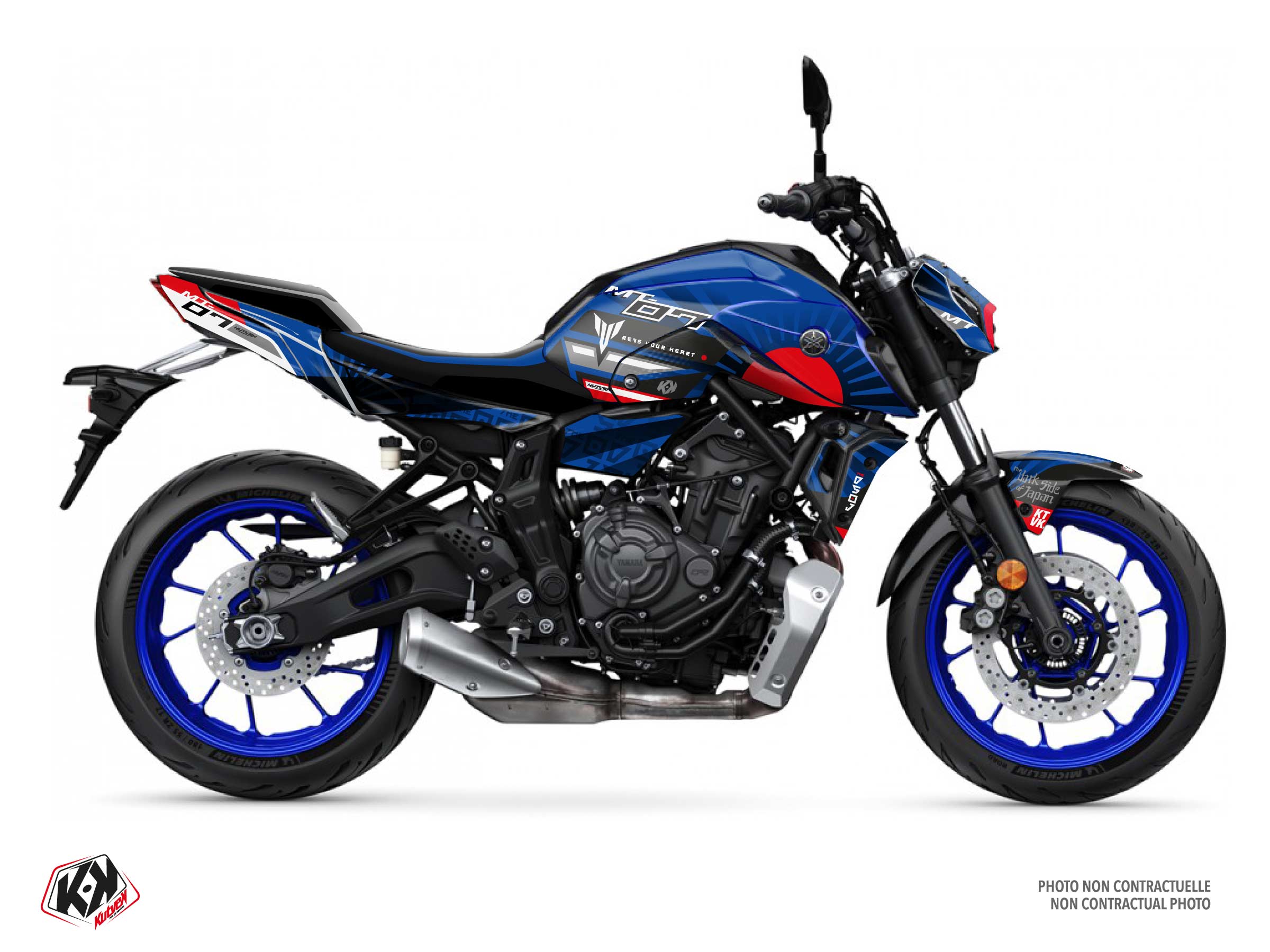 KIT DÉCO MOTO DARKSIDE YAMAHA MT 07 BLEU