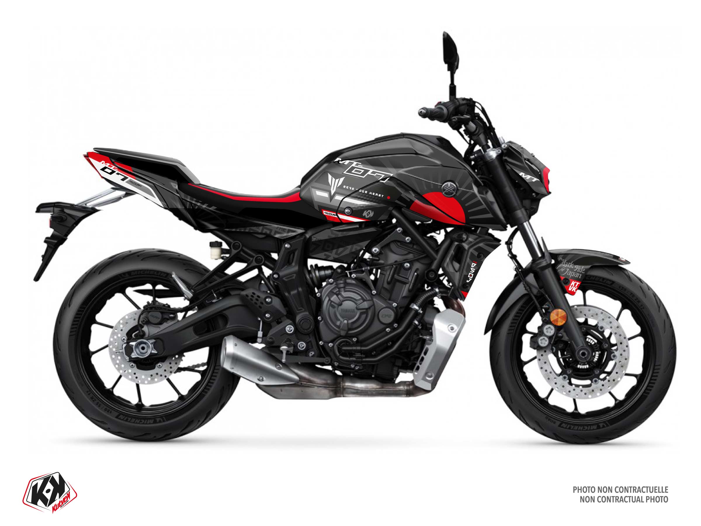 KIT DÉCO MOTO DARKSIDE YAMAHA MT 07 NOIR