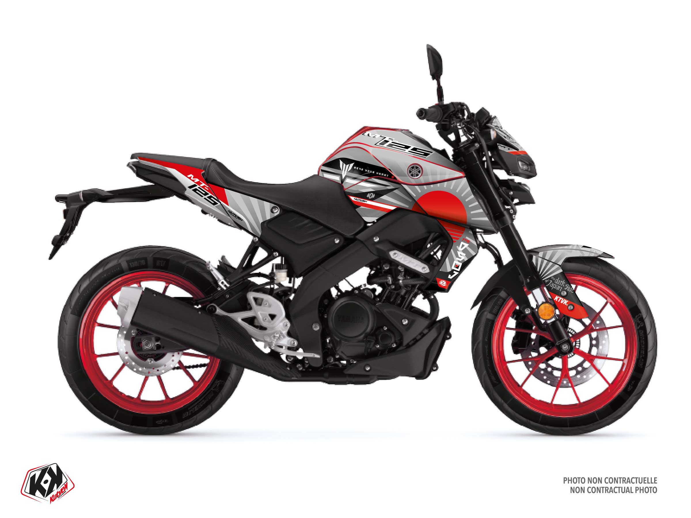 KIT DÉCO MOTO DARKSIDE YAMAHA MT 125 ROUGE