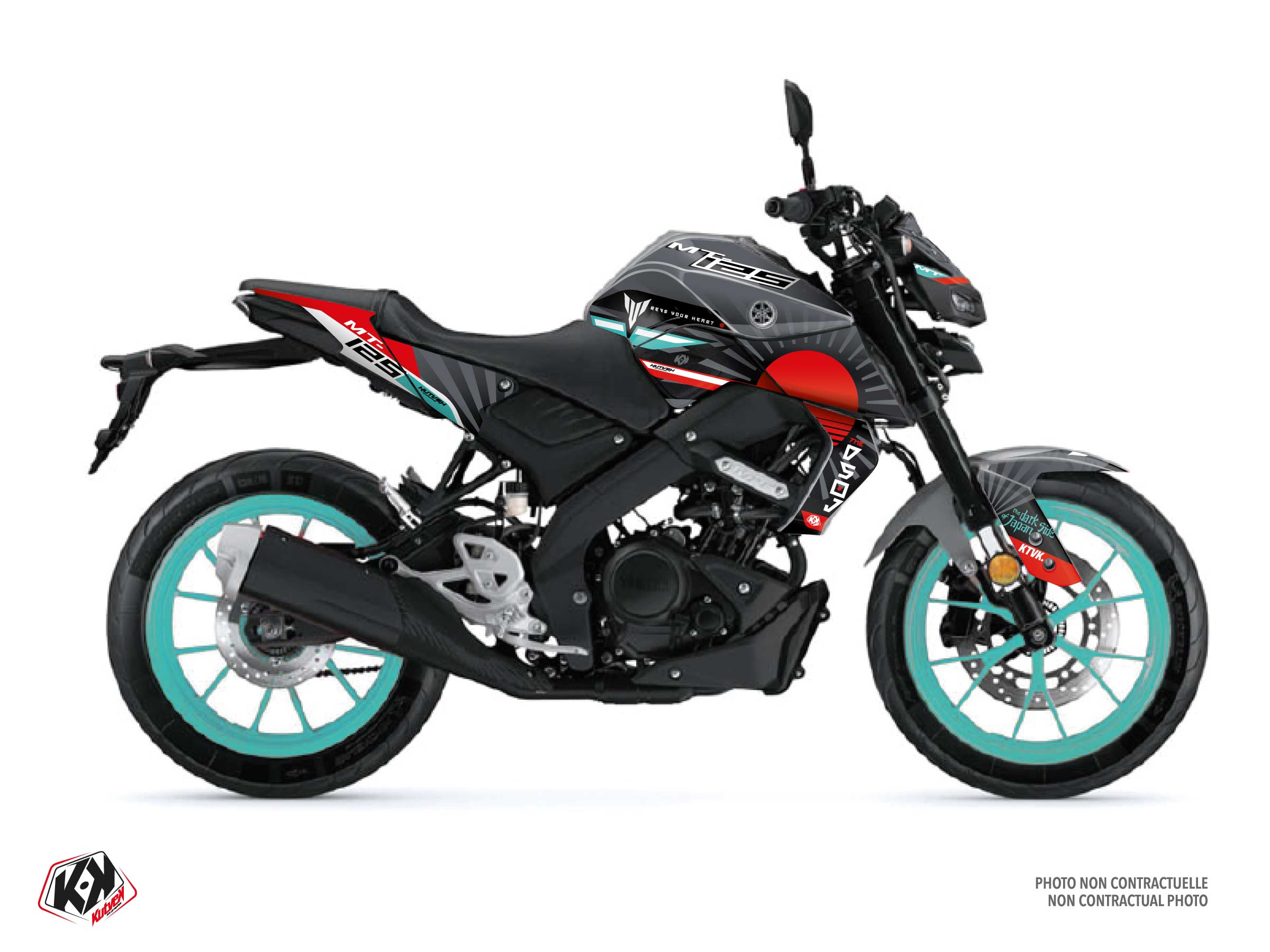 KIT DÉCO MOTO DARKSIDE YAMAHA MT 125 TURQUOISE