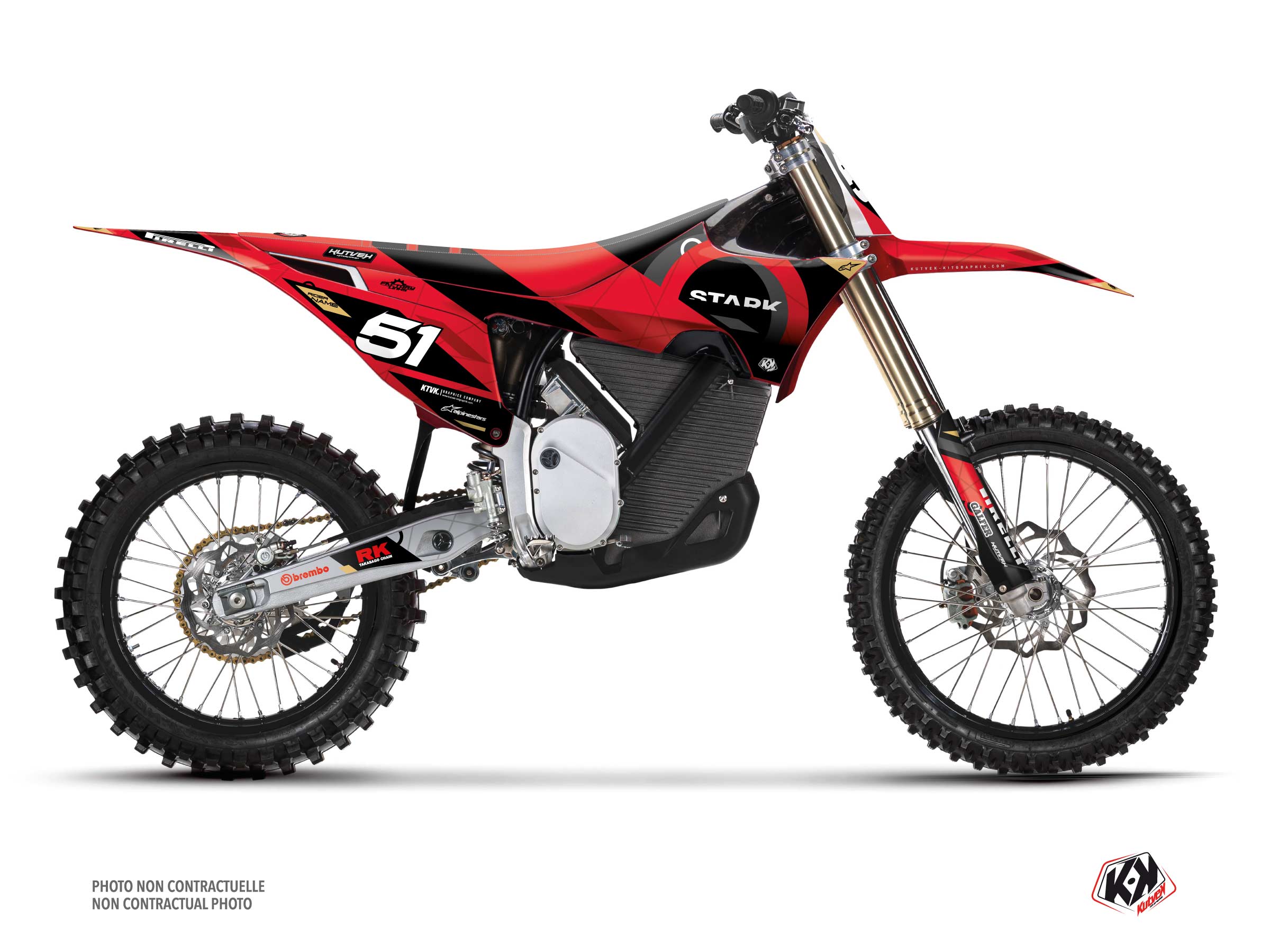 Stark Future Varg Dirt Bike Dekline Graphic Kit Red