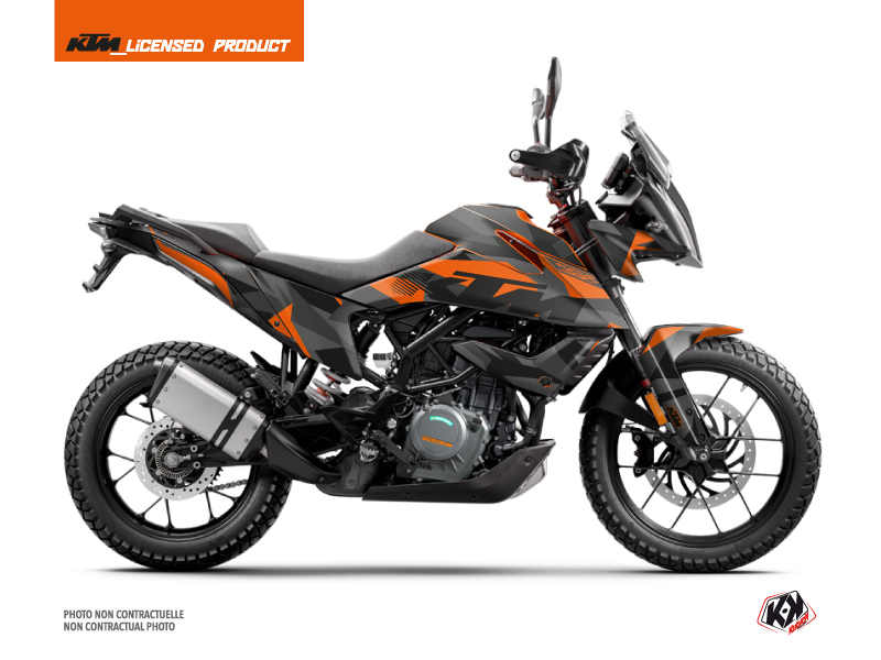 KTM 390 Adventure Street Bike Delta Graphic Kit Black Orange