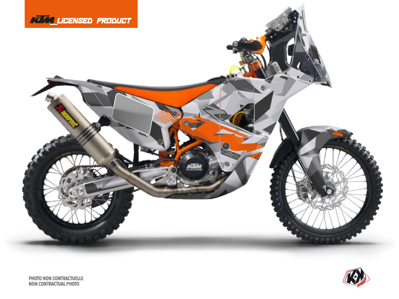 Kit Déco Motocross Delta KTM 450 Rally Gris Orange