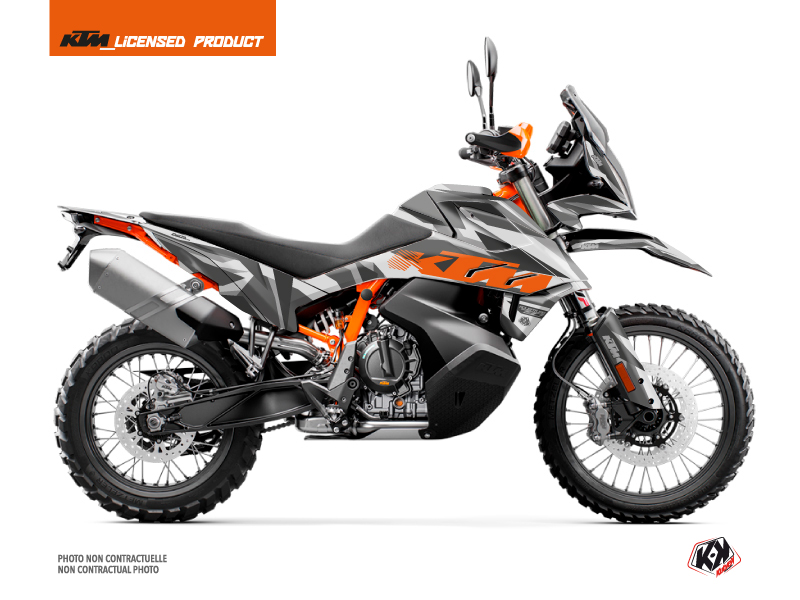 KTM 790 Adventure R Street Bike Delta Graphic Kit Grey Orange