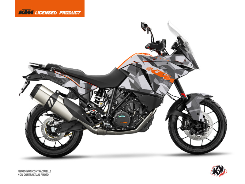 KTM 1090 Adventure Street Bike Delta Graphic Kit Grey Orange