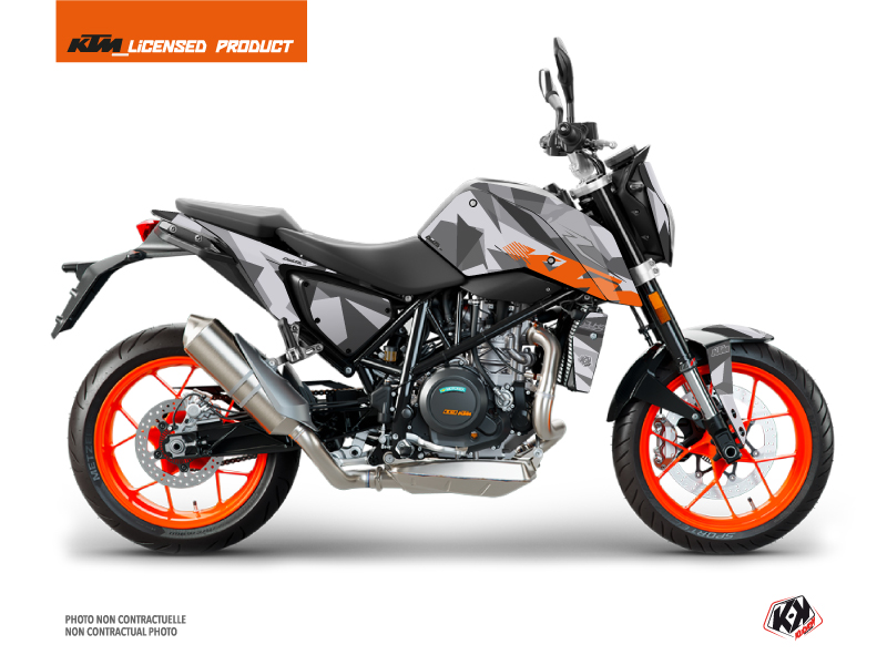 KTM Duke 690 Street Bike Delta Graphic Kit Grey Orange