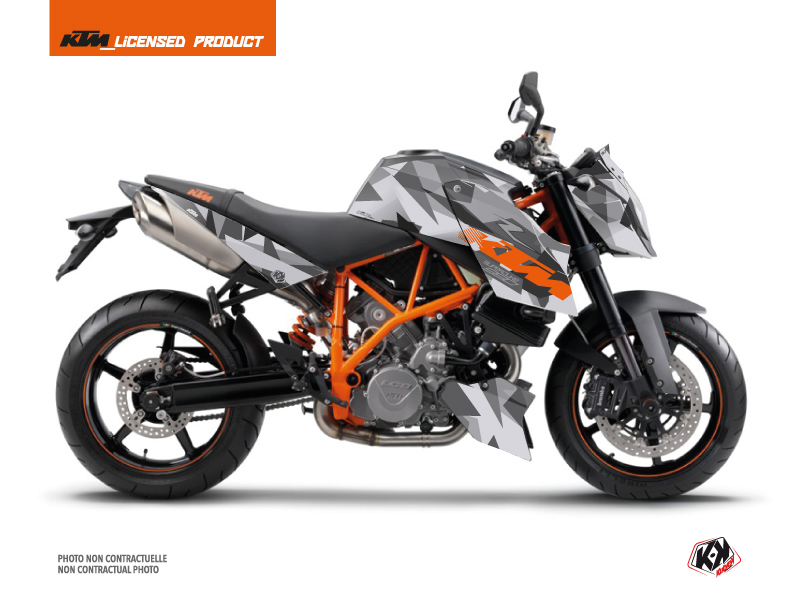 KTM Super Duke 990 Street Bike Delta Graphic Kit Grey Orange