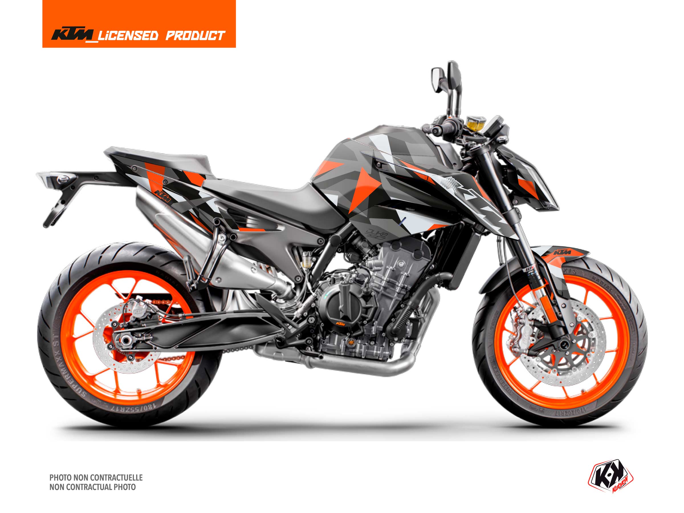 KTM Duke 790 Street Bike Delta V2 Graphic Kit Orange Kutvek Kit Graphik