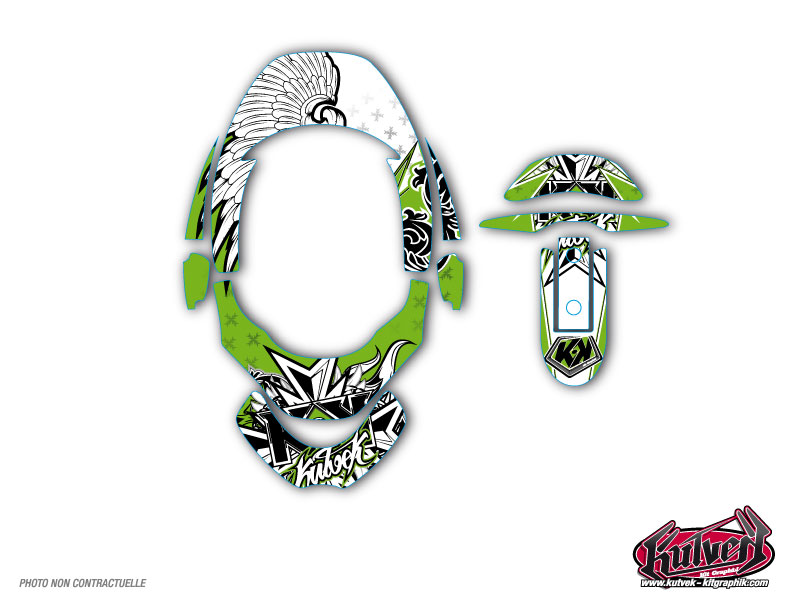 Stickers Tour de cou Leatt Brace Dirt Bike Demon Graphic Kit Green