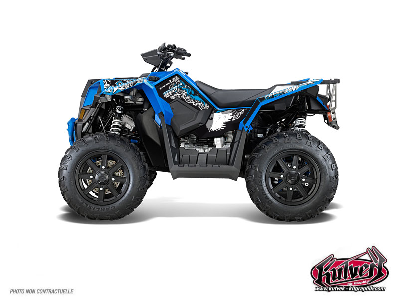 Polaris Scrambler 850-1000 XP ATV Demon Graphic Kit Blue