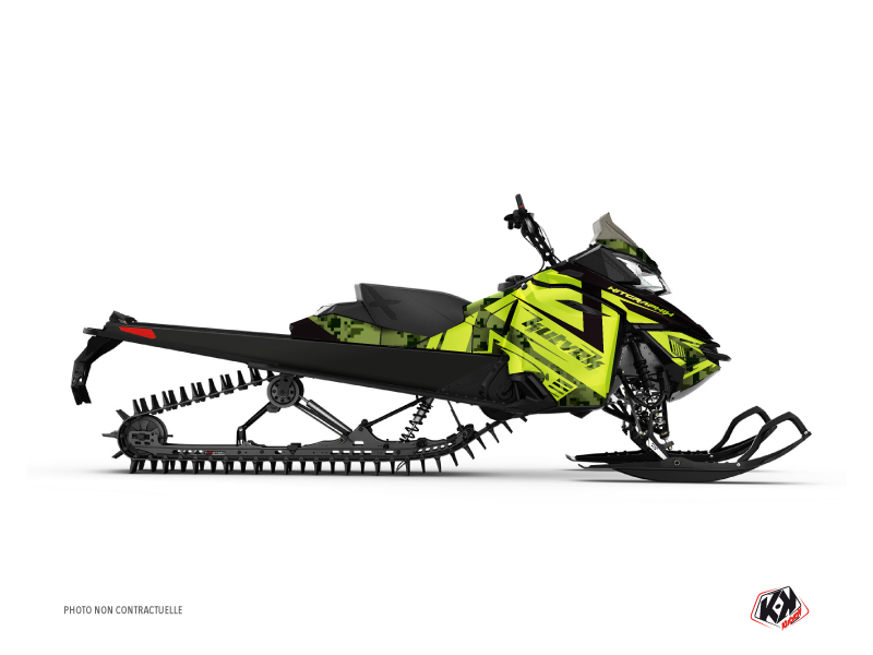 Skidoo REV-XM Snowmobile Digikamo Graphic Kit Green