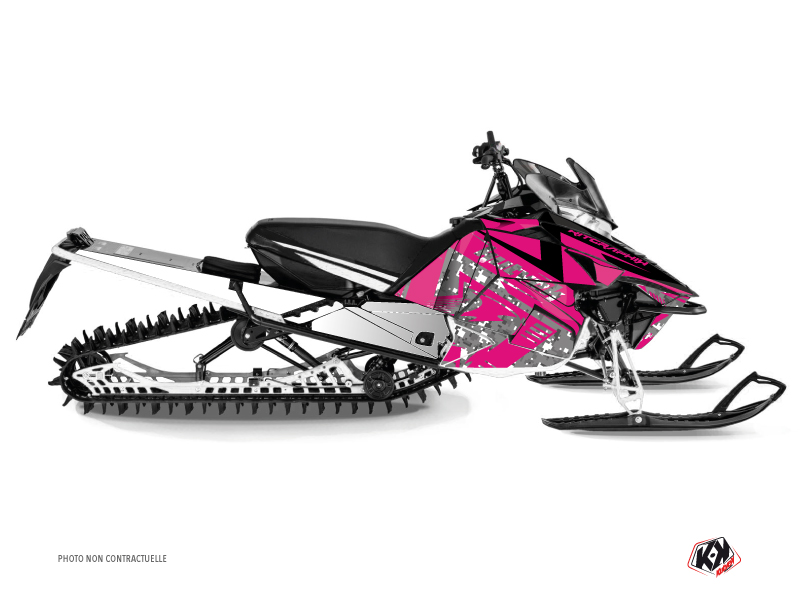 Yamaha SR Viper Snowmobile Digikamo Graphic Kit Pink Kutvek Kit Graphik