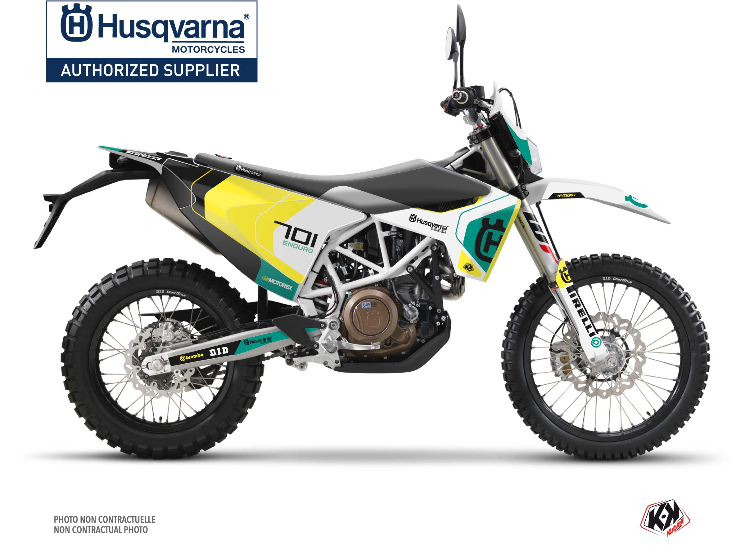 Husqvarna 701 Enduro Dirt Bike Diskovery Graphic Kit Green