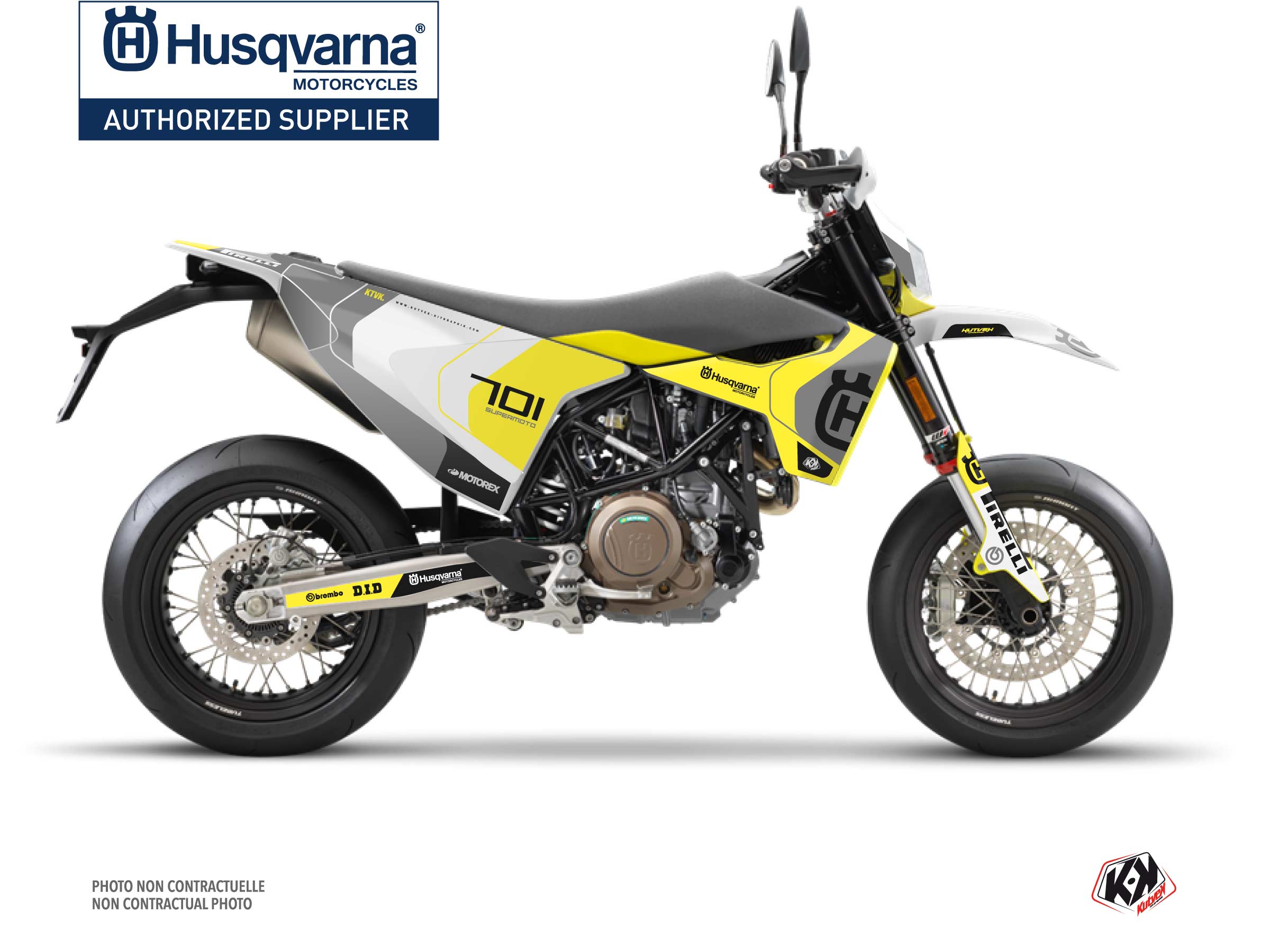 Kit Déco Moto Cross Diskovery Husqvarna 701 Supermoto Gris