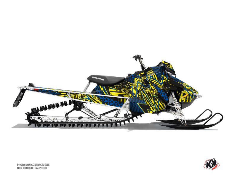 Polaris Axys Snowmobile Dizzee Graphic Kit Yellow