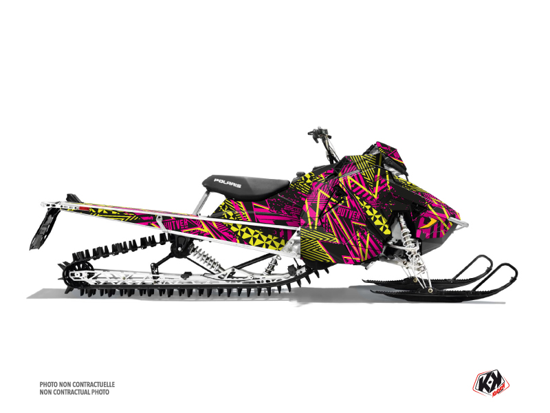 Polaris Axys Snowmobile Dizzee Graphic Kit Pink