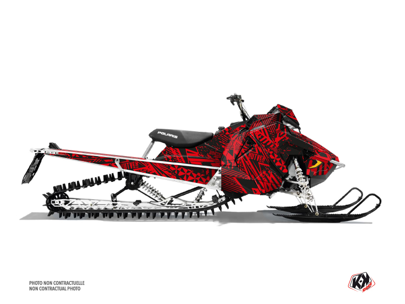 Polaris Axys Snowmobile Dizzee Graphic Kit Red