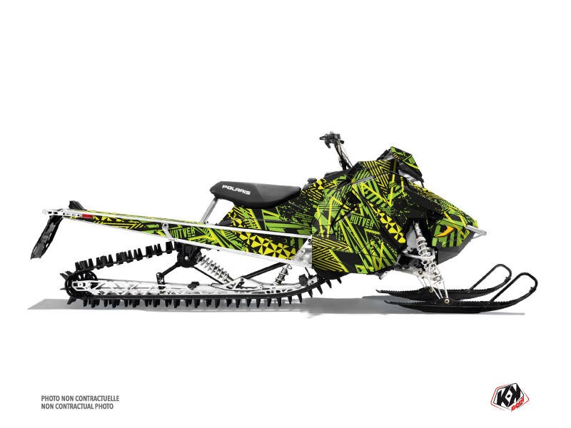 Polaris Axys Snowmobile Dizzee Graphic Kit Green