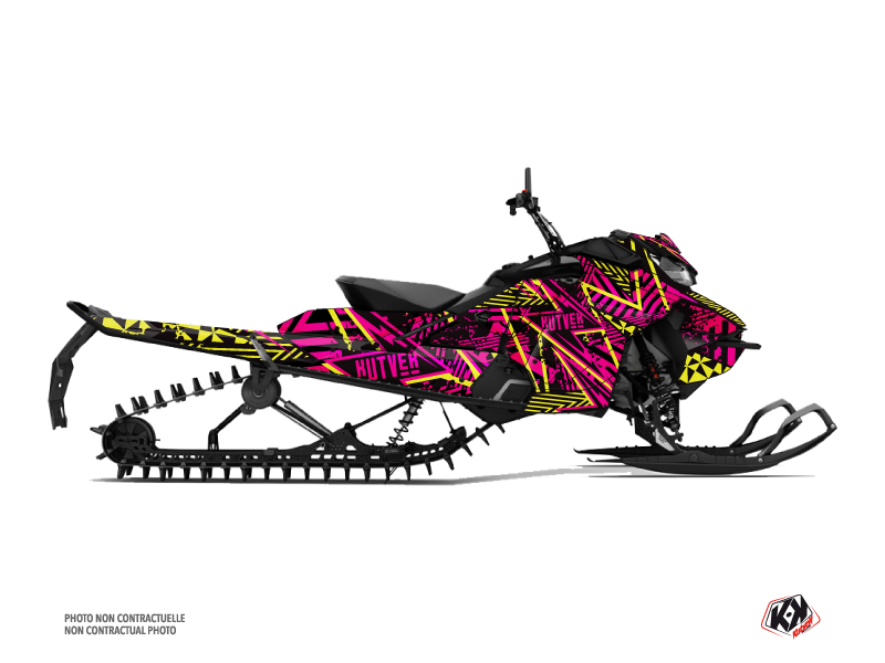 Skidoo Gen 4 Snowmobile Dizzee Graphic Kit Pink