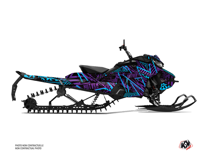 Skidoo Gen 4 Snowmobile Dizzee Graphic Kit Purple