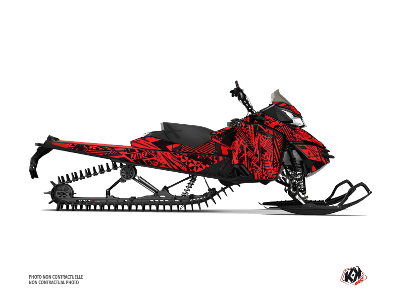 Skidoo REV XM Snowmobile Dizzee Graphic Kit Red