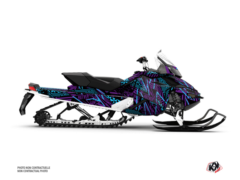 Skidoo REV XP Snowmobile Dizzee Graphic Kit Purple