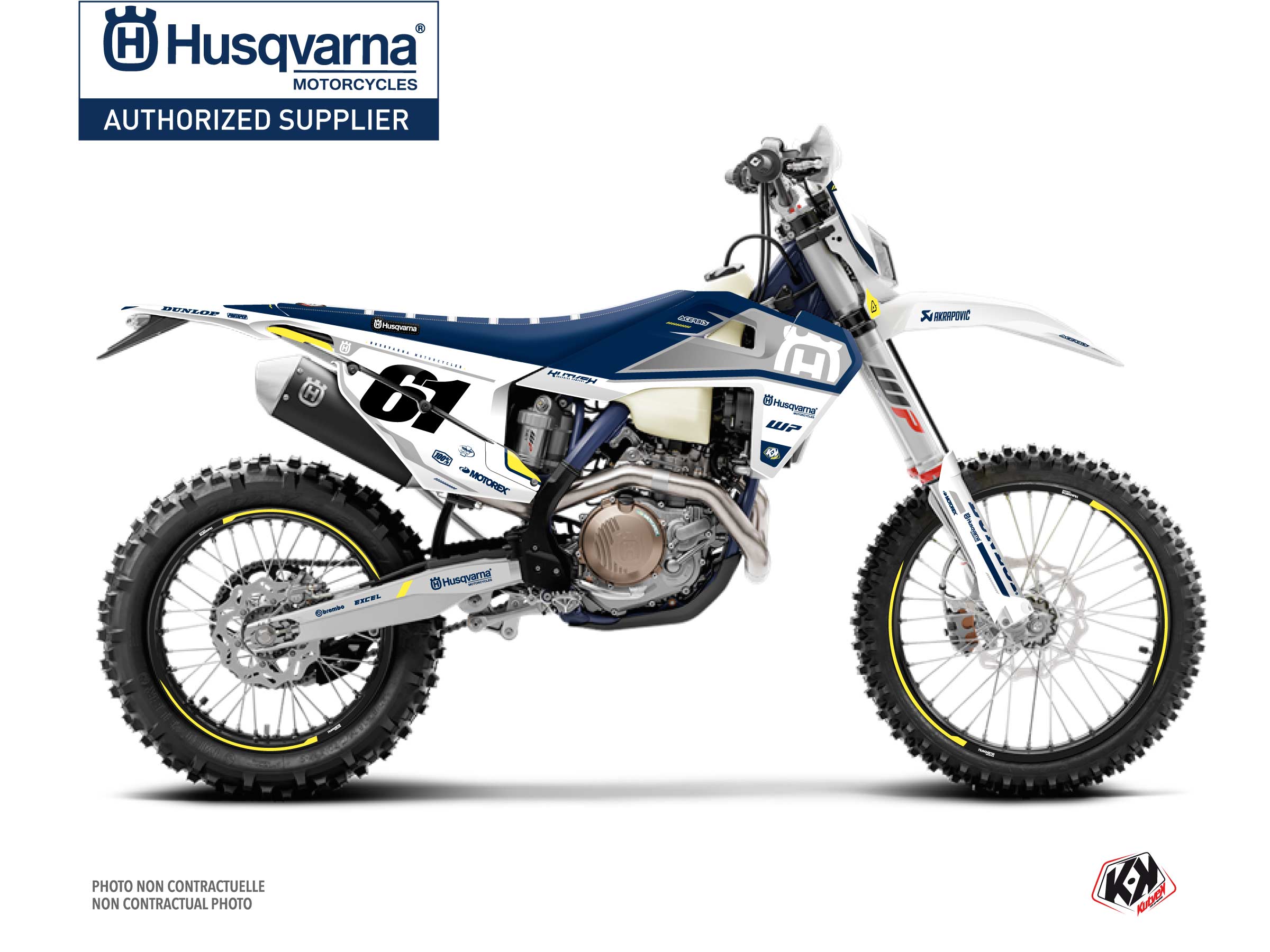 Husqvarna 150 TE Dirt Bike D-SKT Graphic Kit Blue