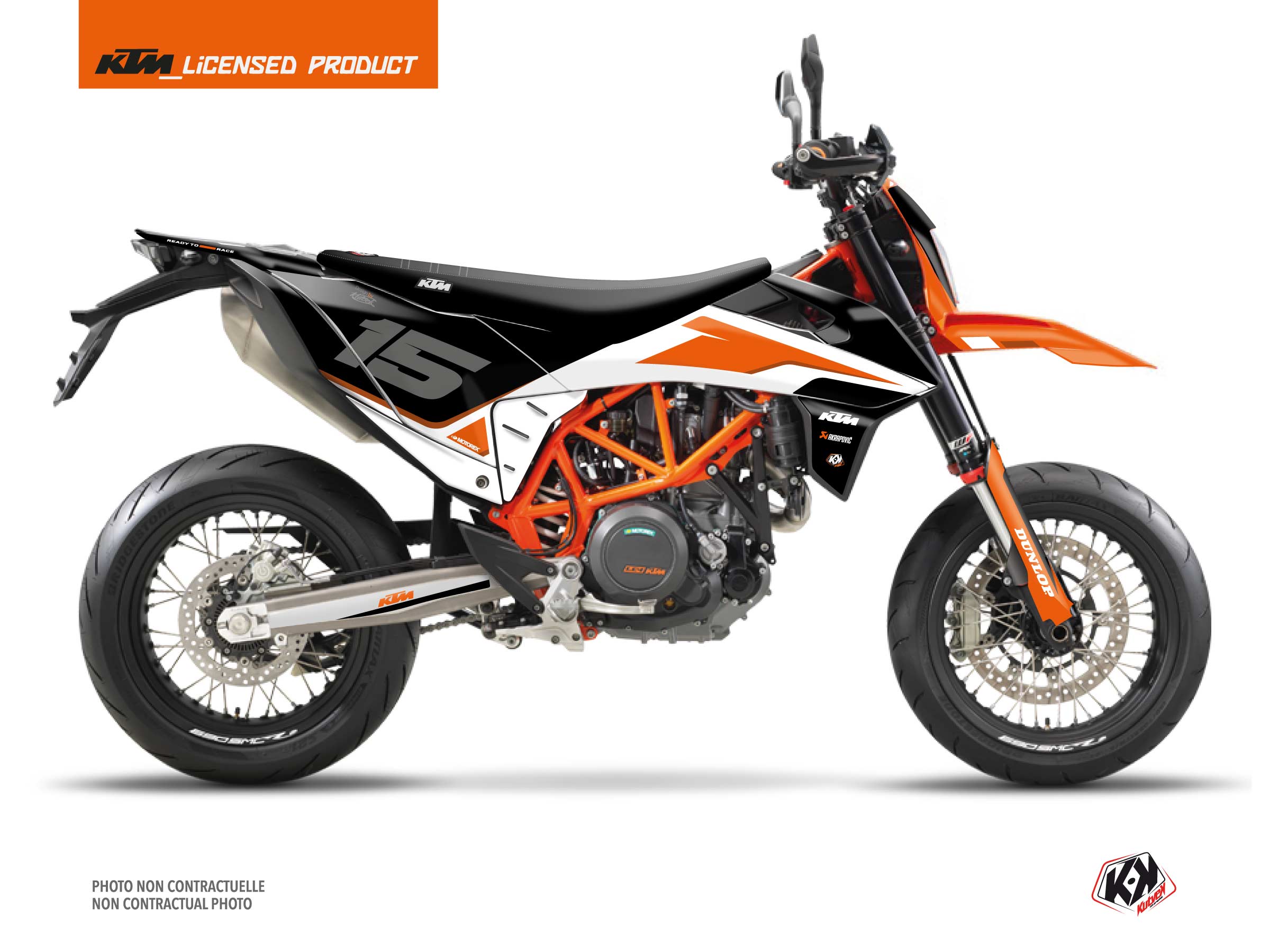 Kit Déco Moto Cross DNA KTM 690 SMC R Blanc