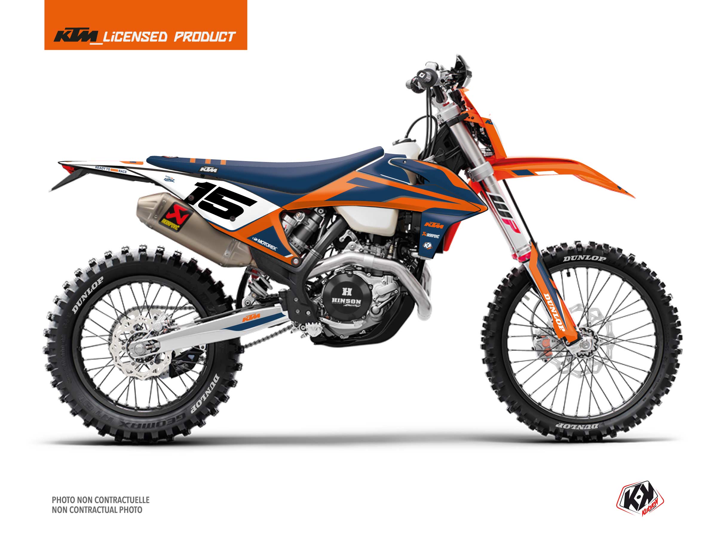 Kit Déco Moto Cross DNA KTM EXC-EXCF Bleu