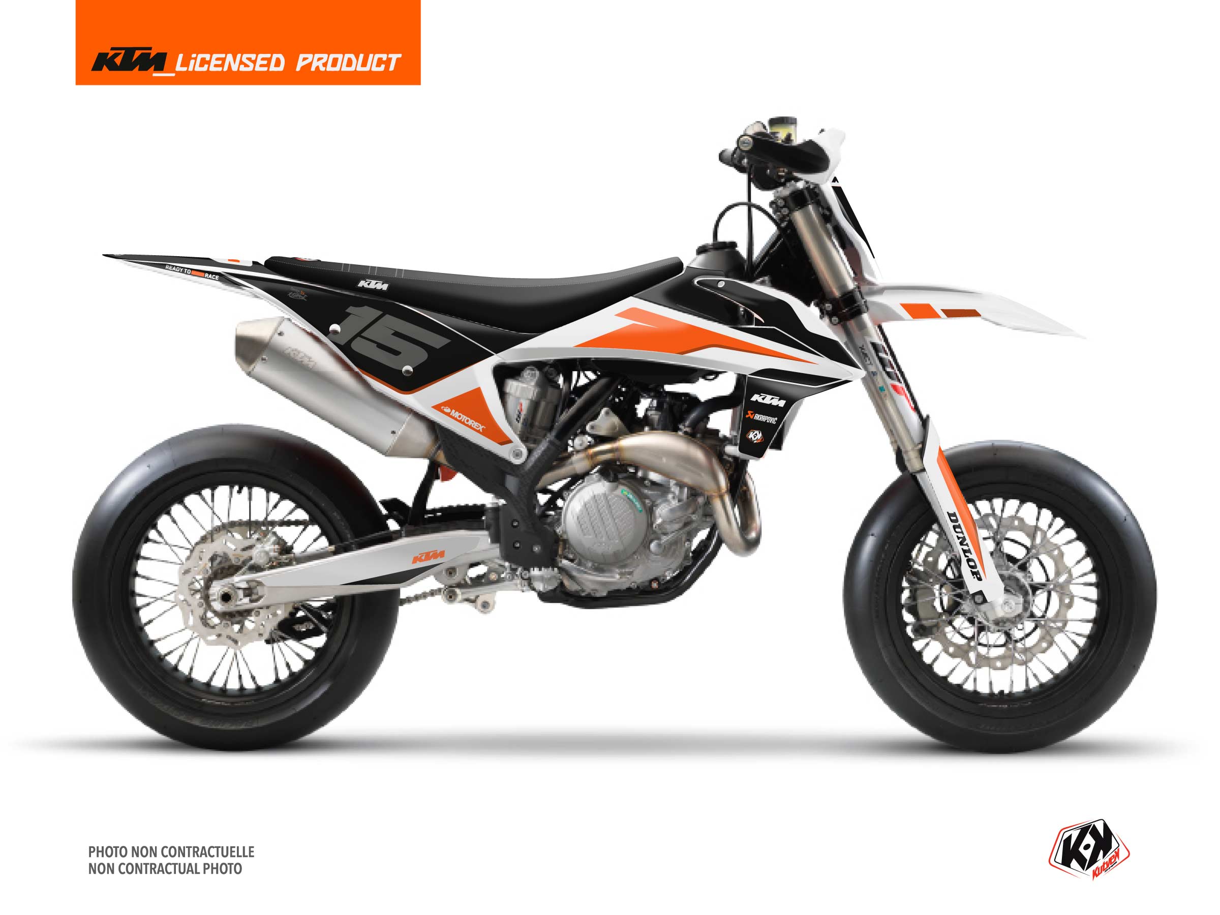 Kit déco Moto Cross DNA KTM 450 SMR Blanc