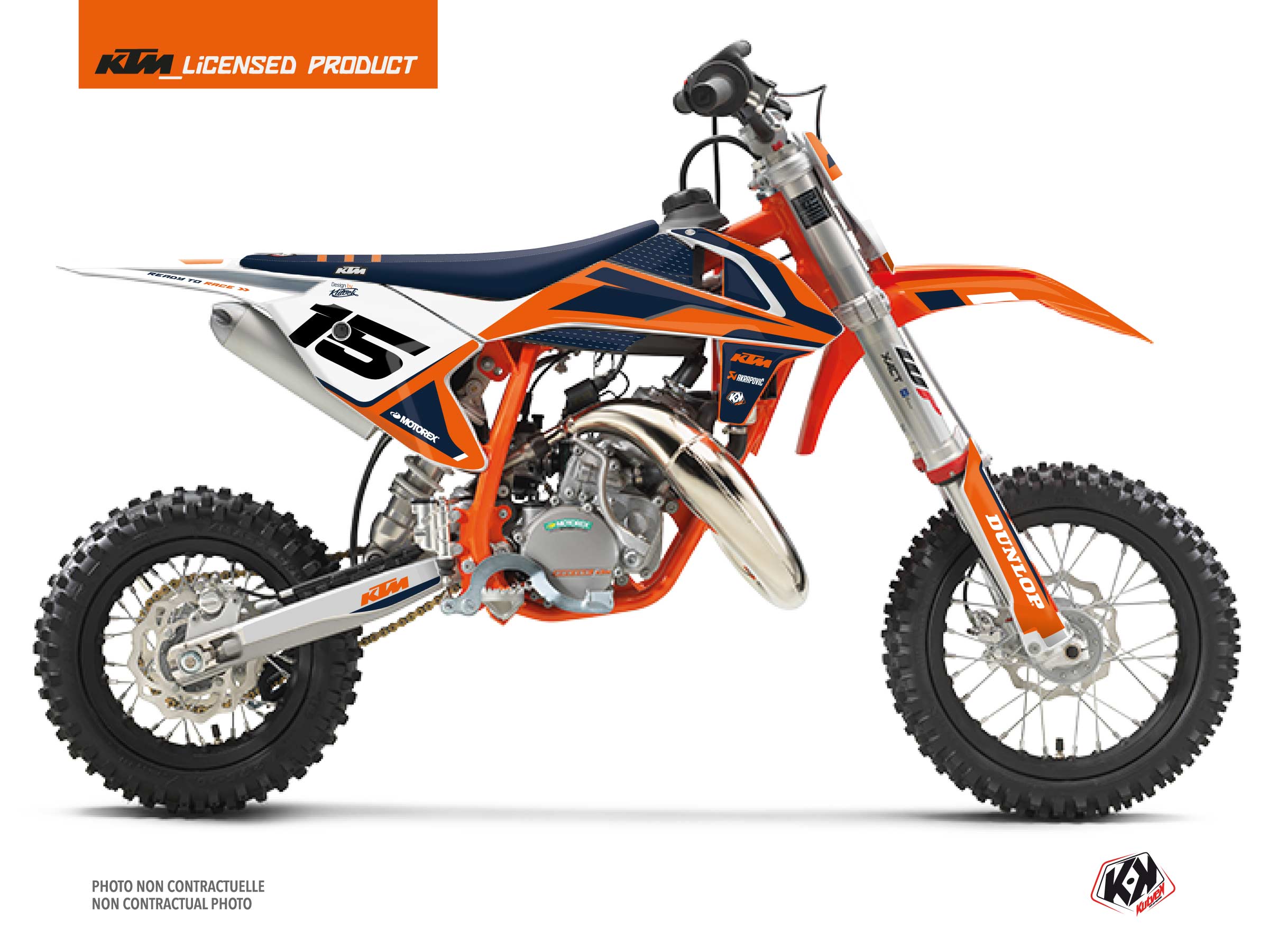 Kit Déco Moto Cross DNA KTM 50 SX Bleu