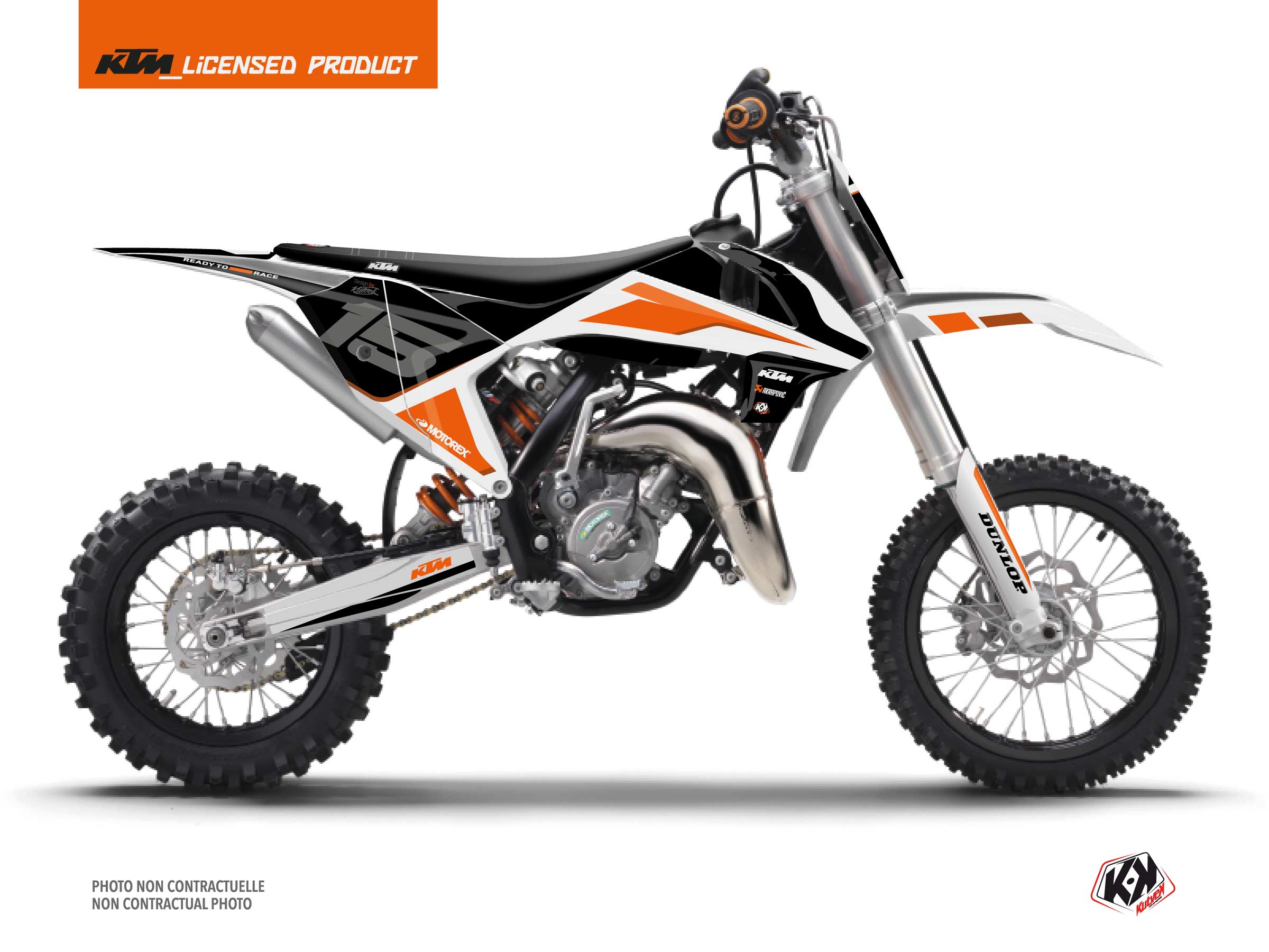 Kit Déco Moto Cross DNA KTM 65 SX Blanc