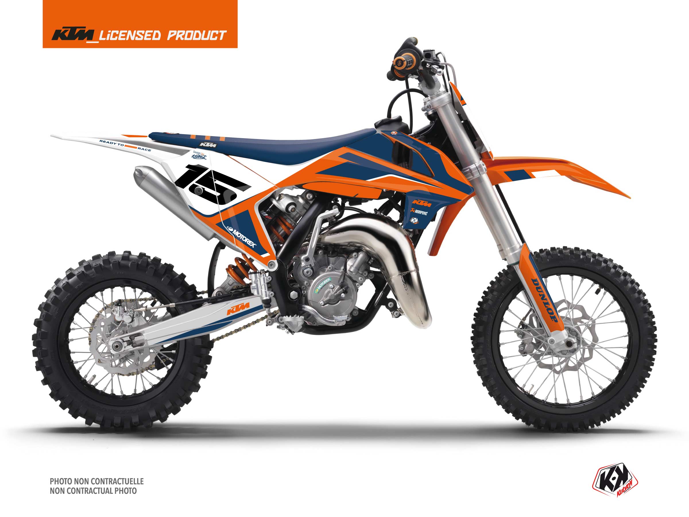 Kit Déco Moto Cross DNA KTM 65 SX Bleu