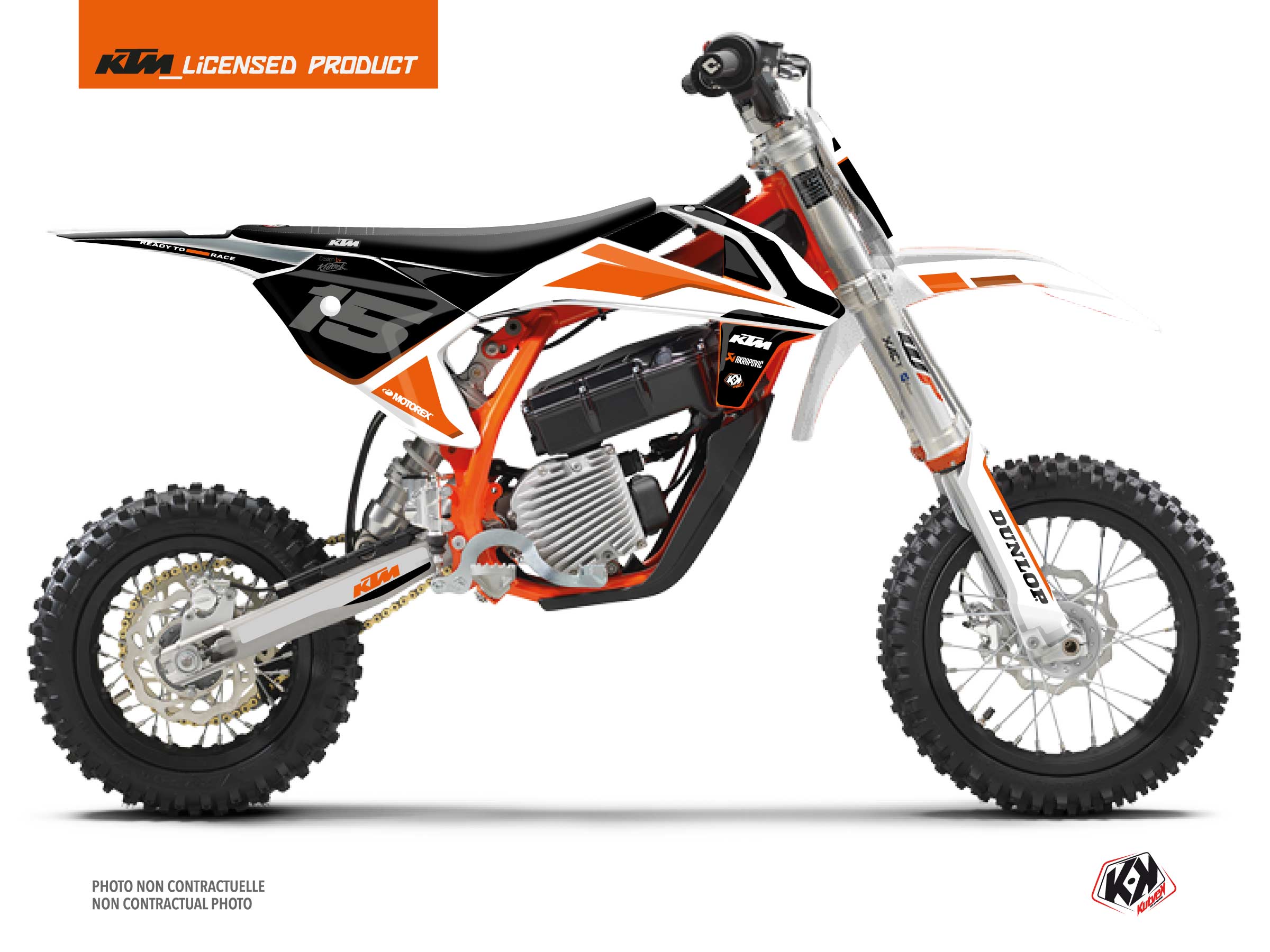 Kit Déco Moto Cross DNA KTM SX-E 5 Blanc