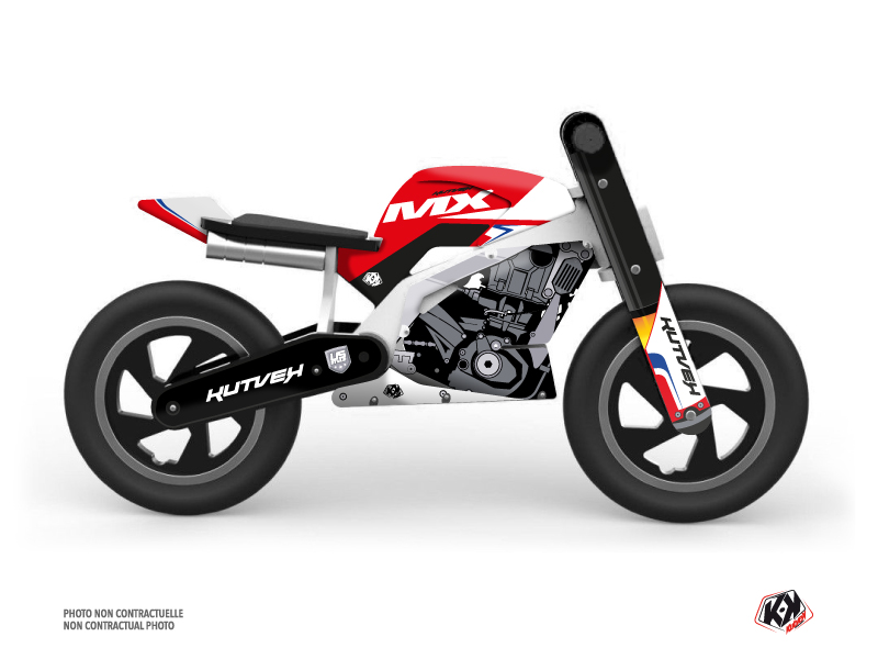 Balance Bike + KUTVEK US STYLE Graphic Kit Red