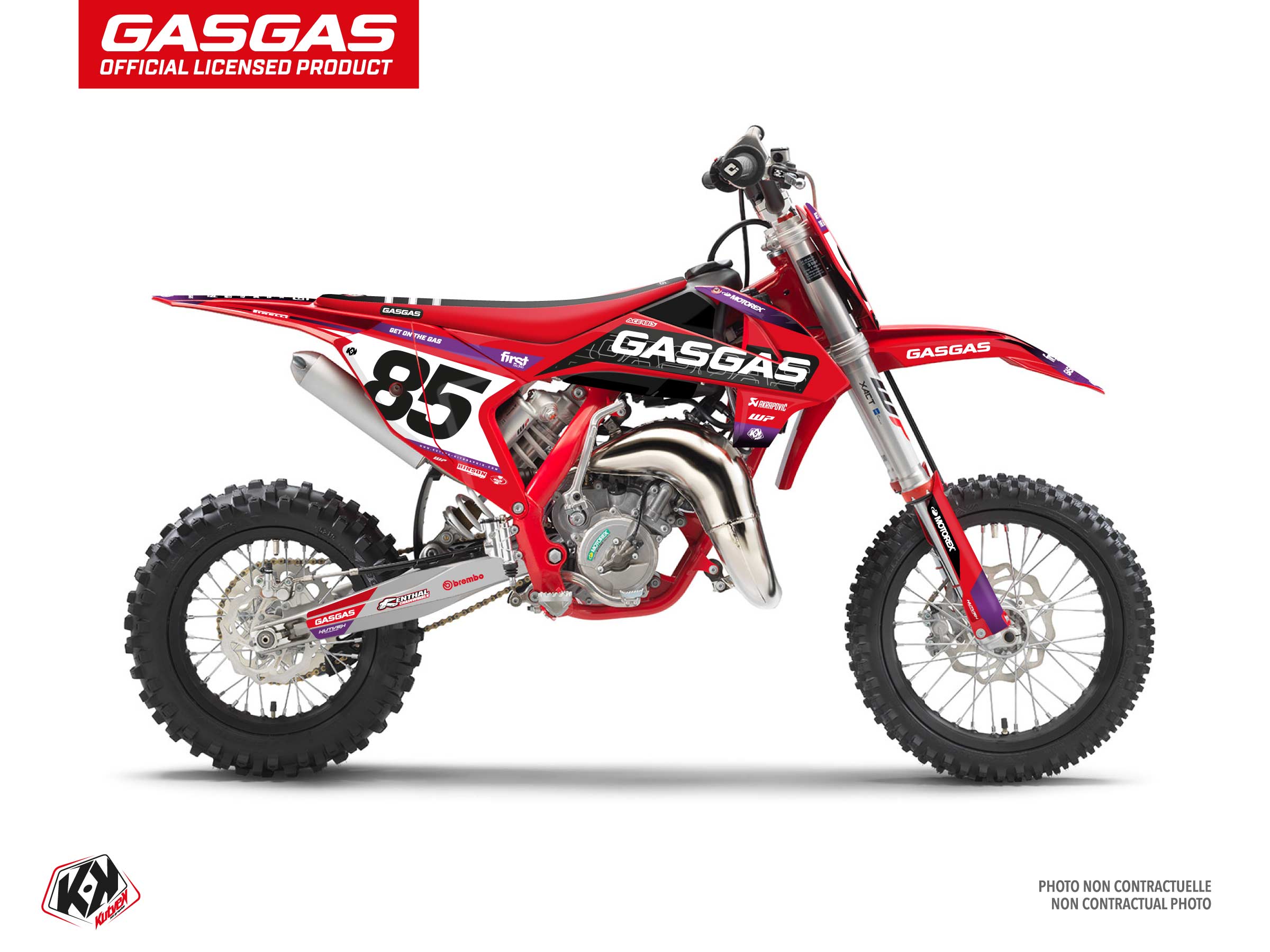 Gasgas Mc 65 Dirt Bike Drop Graphic Kit Red