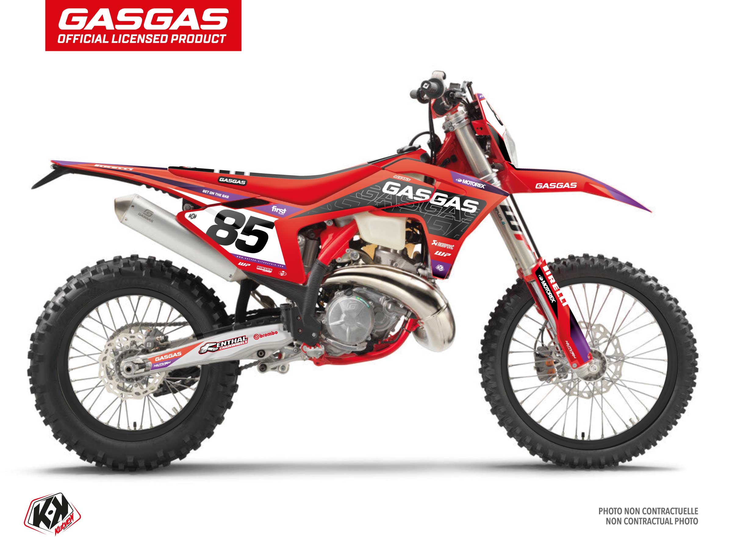 Gasgas Ec Dirt Bike Drop Graphic Kit Red