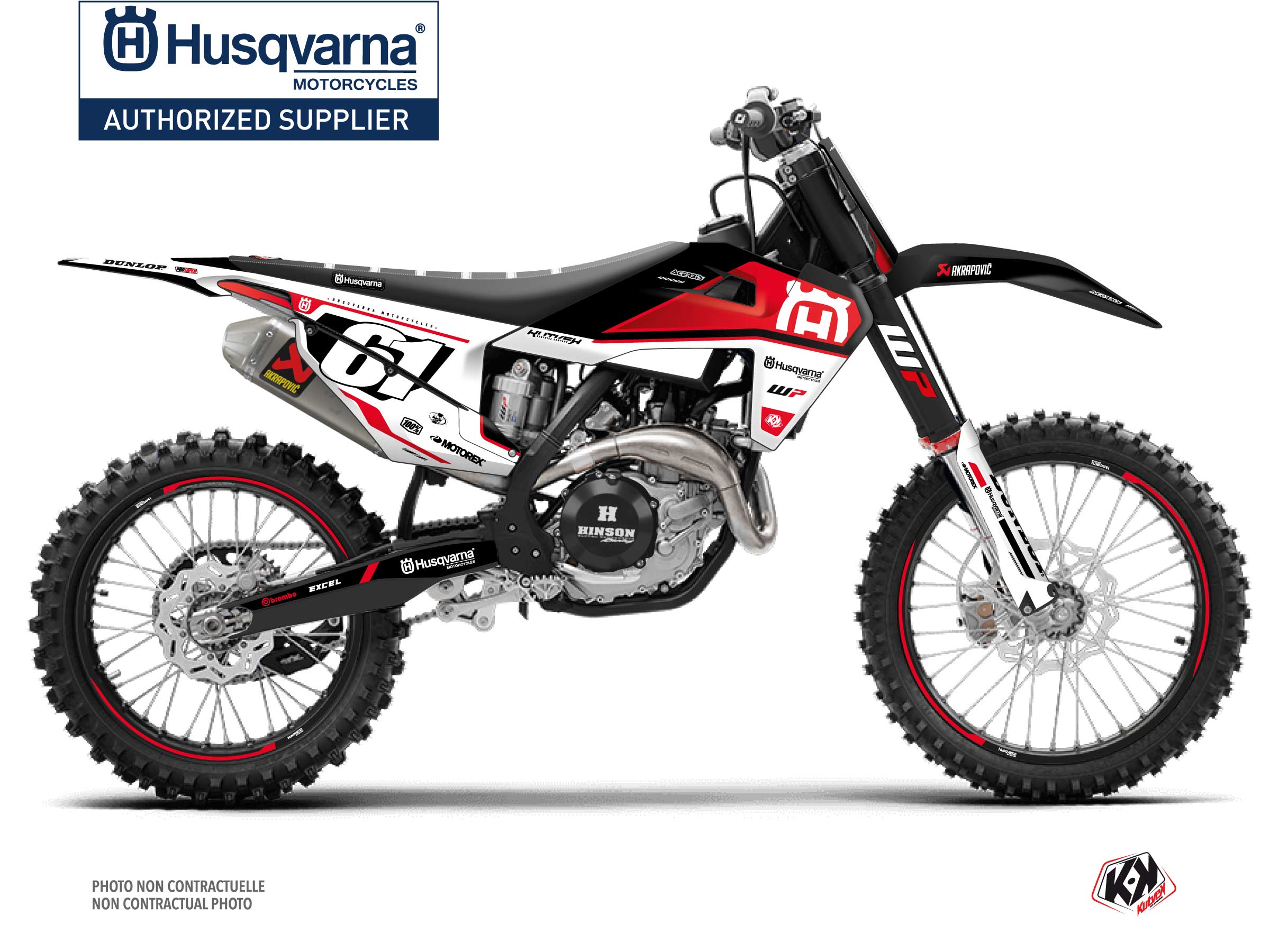 Kit Déco Moto Cross D-SKT Husqvarna TC 250 Rouge