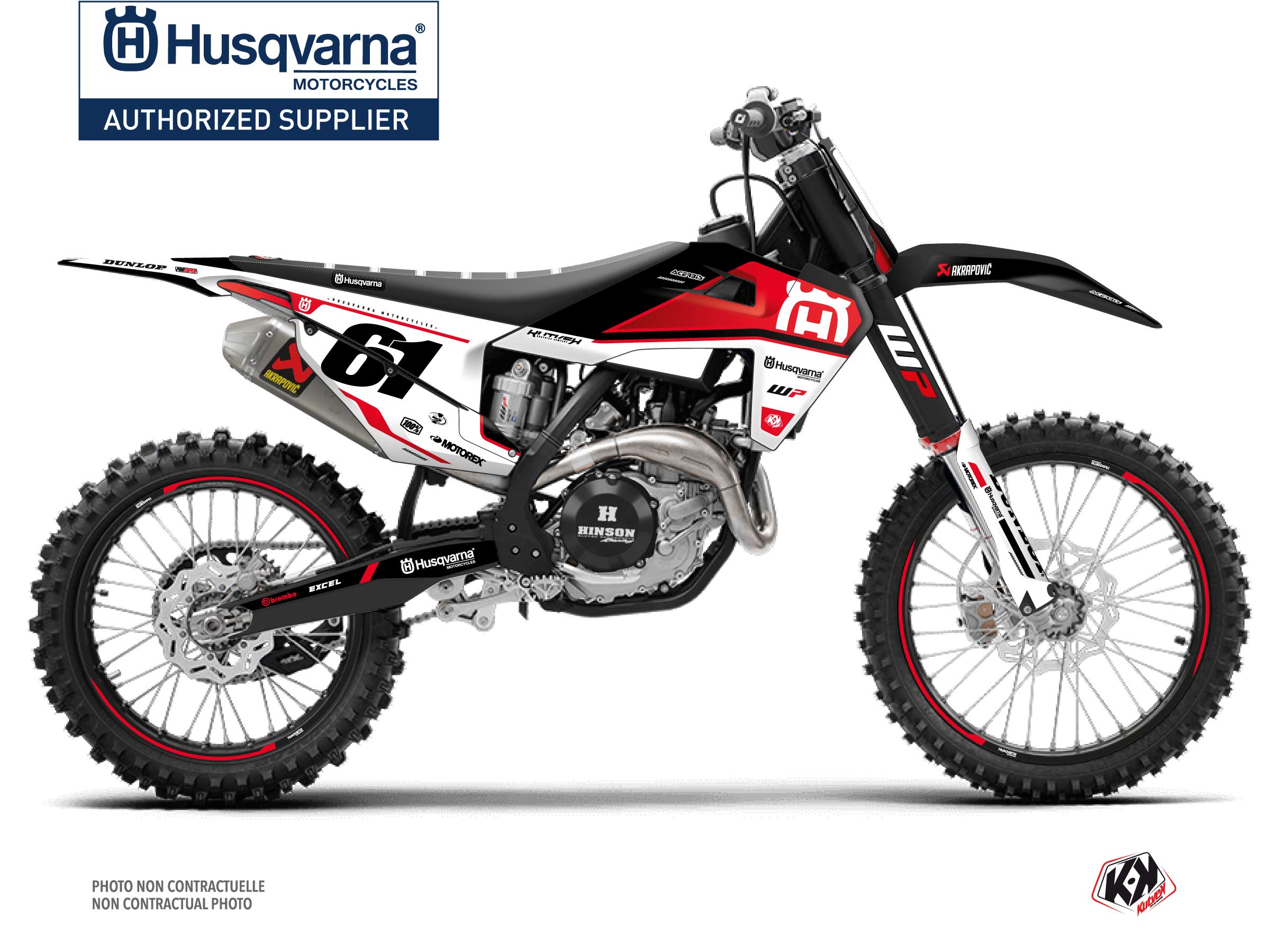 Kit Déco Moto Cross D-SKT Husqvarna FC 350 Rouge