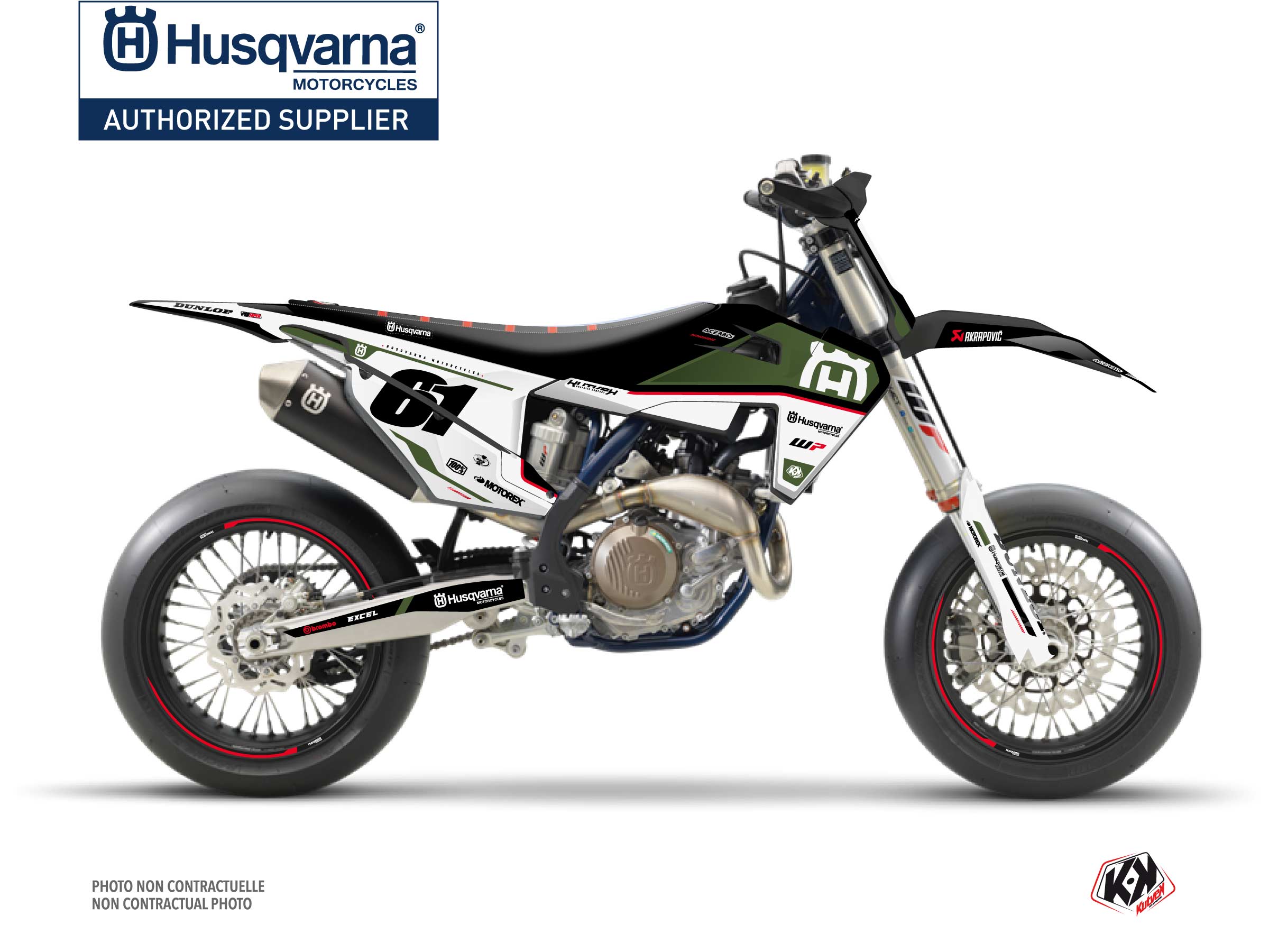 Kit Déco Moto Cross D-SKT Husqvarna 450 FS Kaki