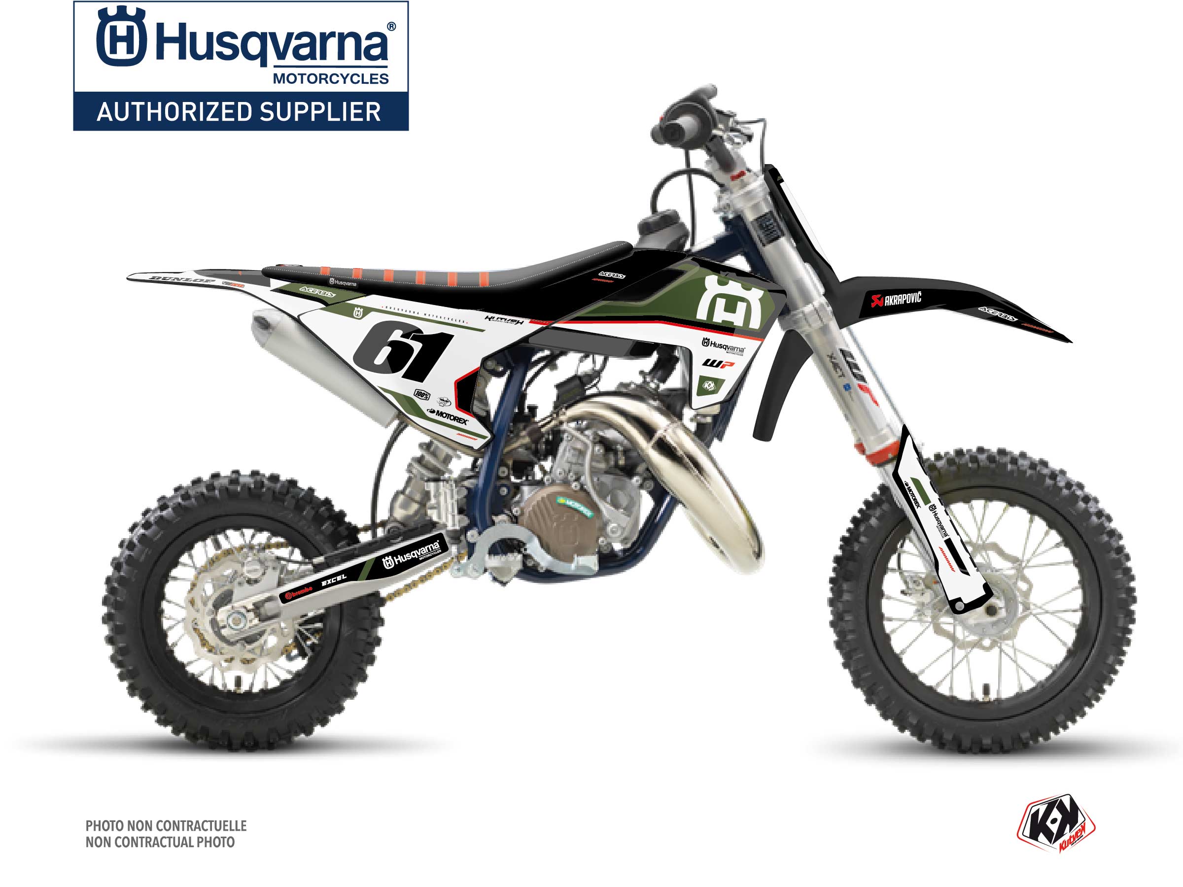 Kit Déco Moto Cross D-SKT Husqvarna TC 50 Kaki