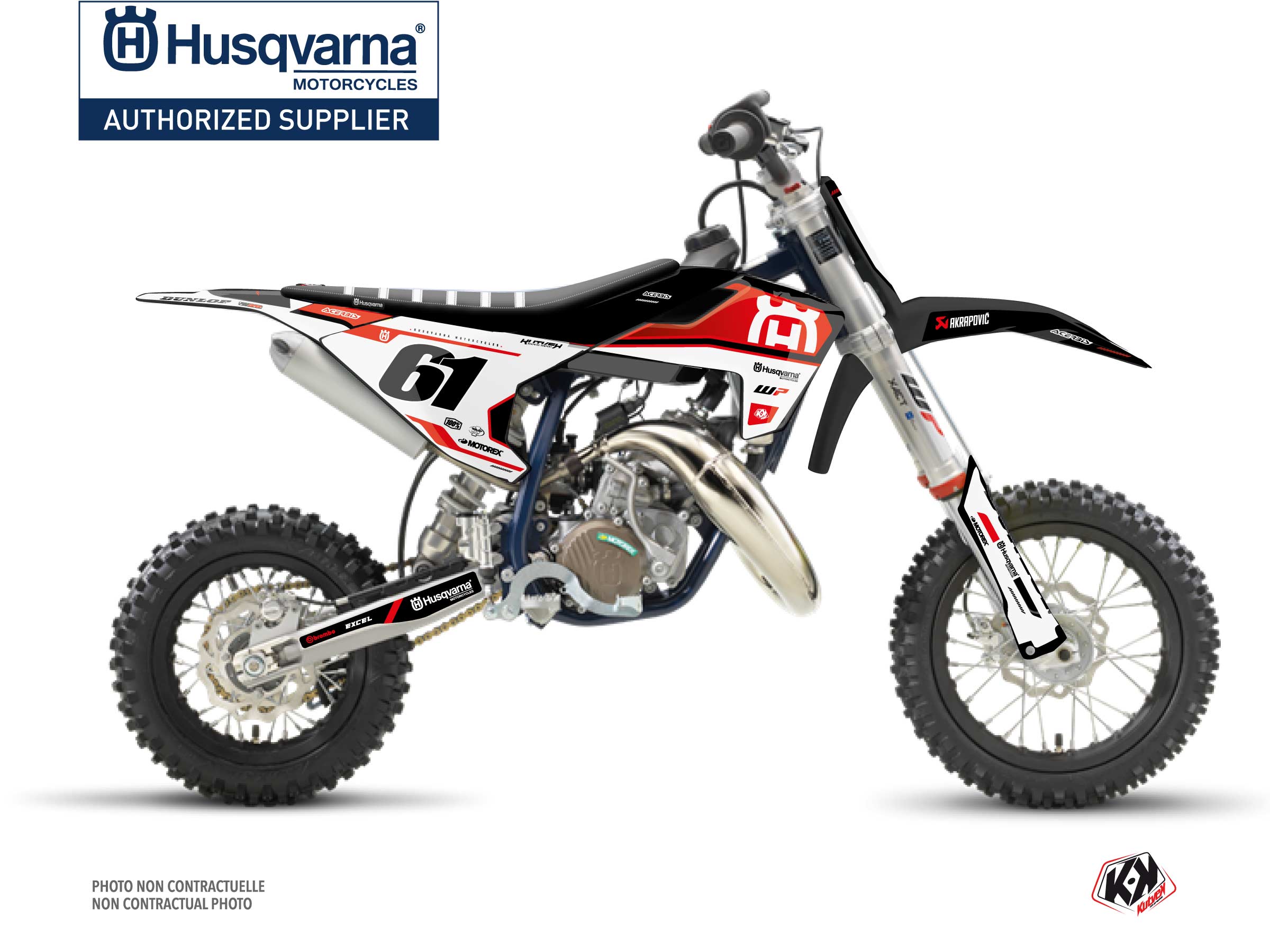 Kit Déco Moto Cross D-SKT Husqvarna TC 50 Rouge