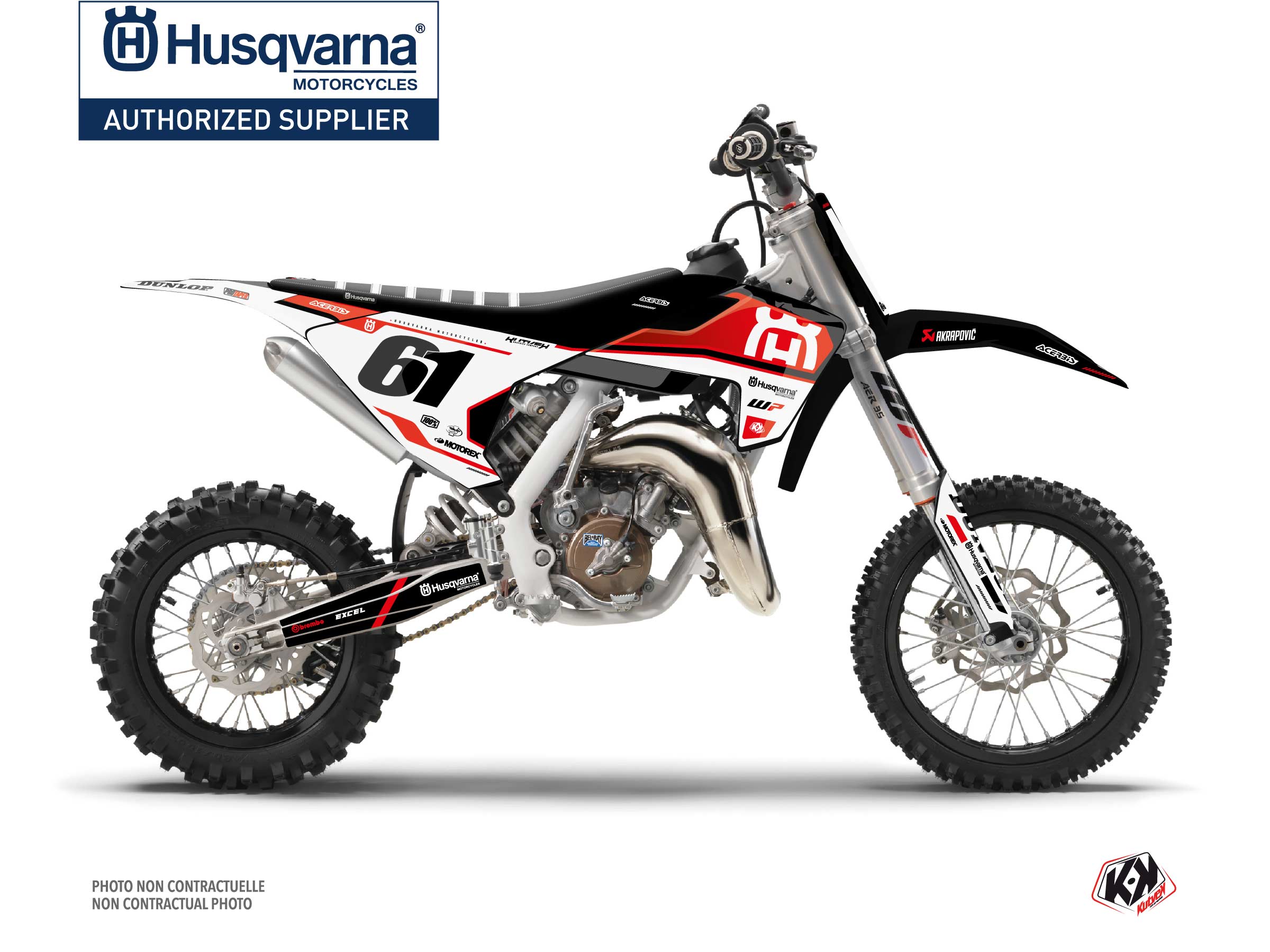 Kit Déco Moto Cross D-SKT Husqvarna TC 65 Rouge