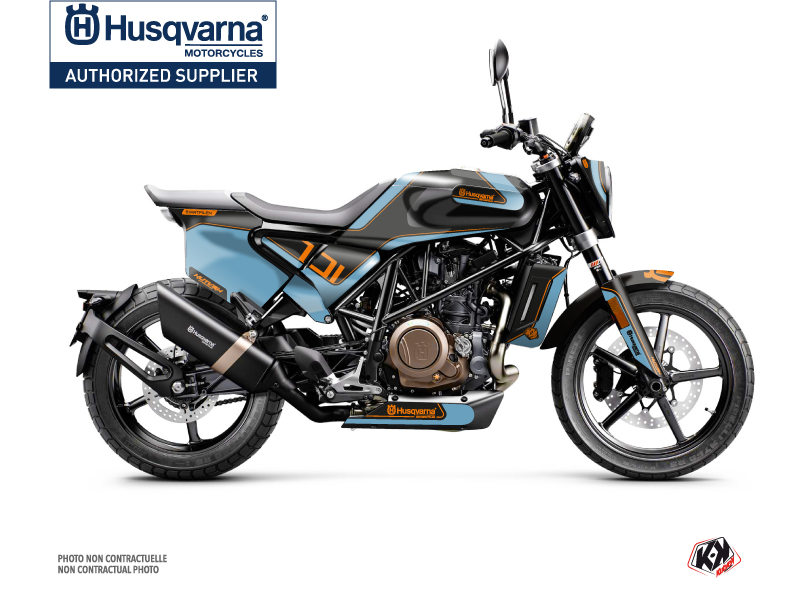 Kit Déco Moto Dusk Husqvarna Svartpilen 701 Bleu Noir