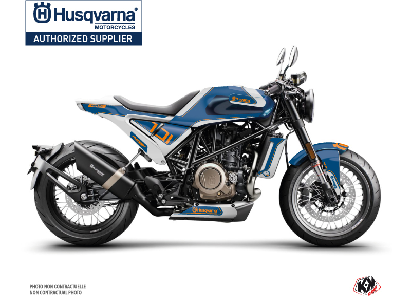 Husqvarna Vitpilen 701 Street Bike Dusk Graphic Kit White Blue