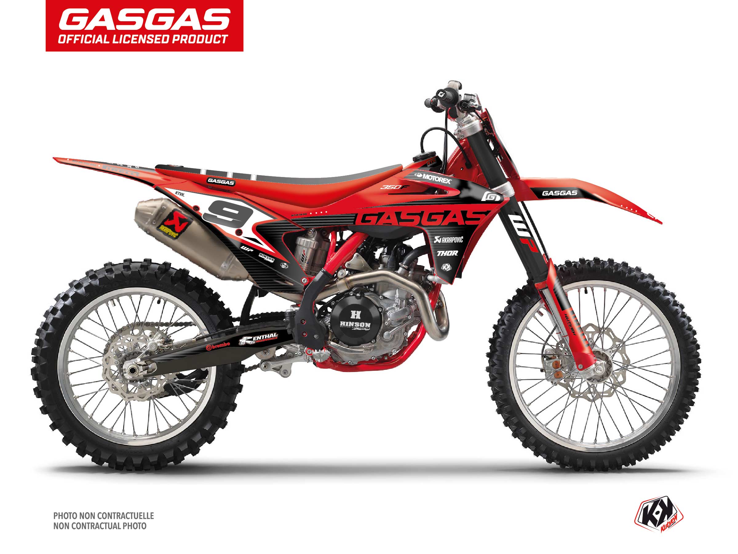 Kit Déco Moto Cross Dynamik GASGAS EXF 350 Noir 